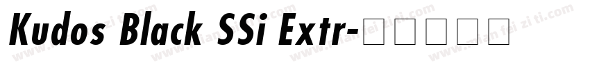 Kudos Black SSi Extr字体转换
